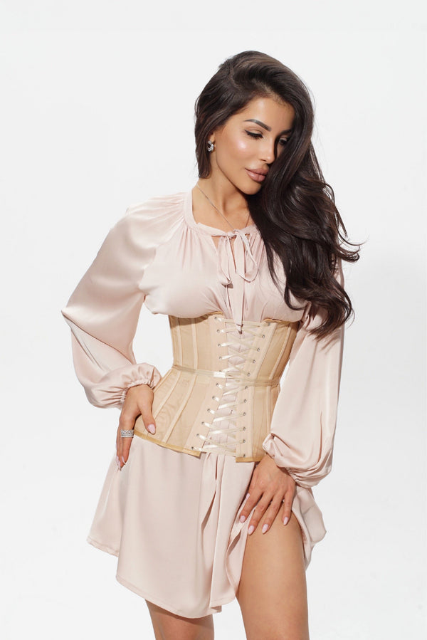 ANNABELLE CORSET DRESS IN BEIGE